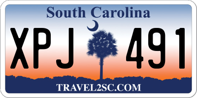 SC license plate XPJ491