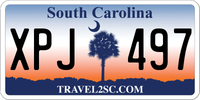 SC license plate XPJ497