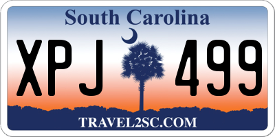 SC license plate XPJ499