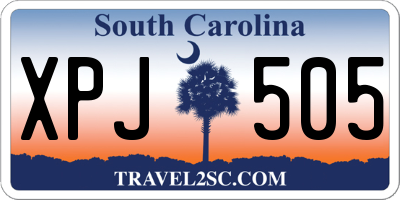 SC license plate XPJ505