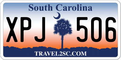 SC license plate XPJ506