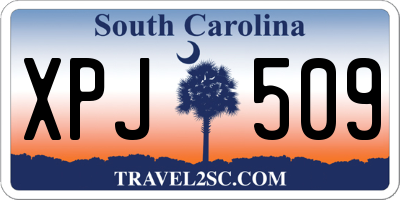 SC license plate XPJ509