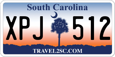 SC license plate XPJ512