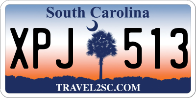 SC license plate XPJ513