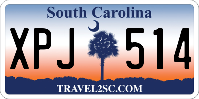 SC license plate XPJ514