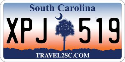 SC license plate XPJ519