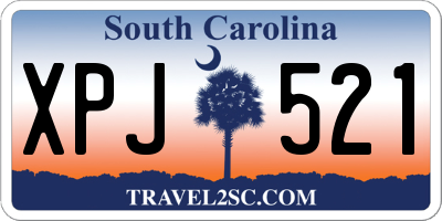 SC license plate XPJ521