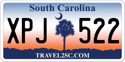 SC license plate XPJ522