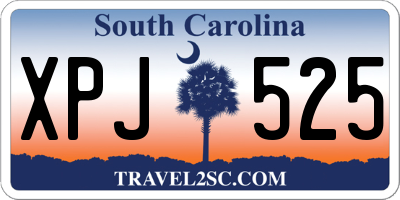 SC license plate XPJ525