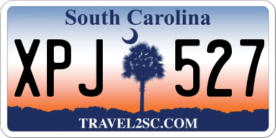 SC license plate XPJ527