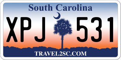 SC license plate XPJ531