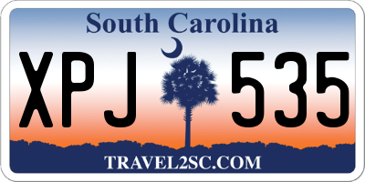 SC license plate XPJ535