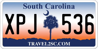 SC license plate XPJ536