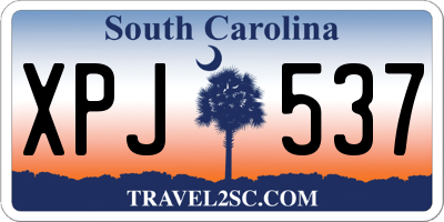 SC license plate XPJ537