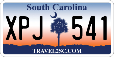 SC license plate XPJ541