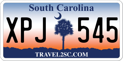 SC license plate XPJ545