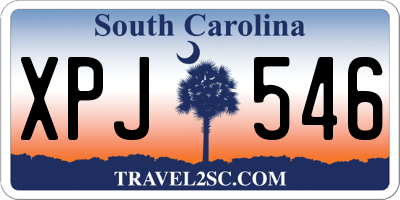 SC license plate XPJ546
