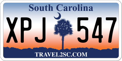 SC license plate XPJ547