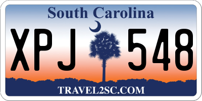 SC license plate XPJ548