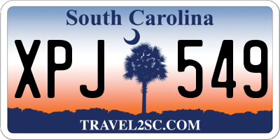 SC license plate XPJ549