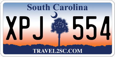 SC license plate XPJ554