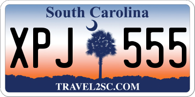 SC license plate XPJ555