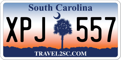 SC license plate XPJ557