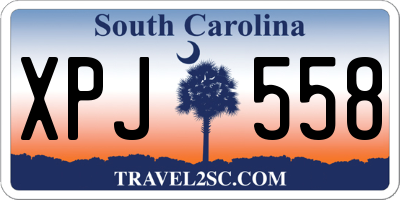 SC license plate XPJ558