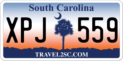 SC license plate XPJ559