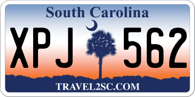 SC license plate XPJ562