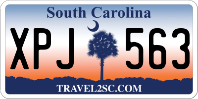 SC license plate XPJ563