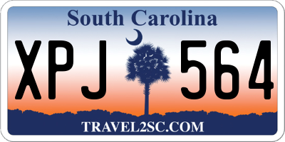 SC license plate XPJ564