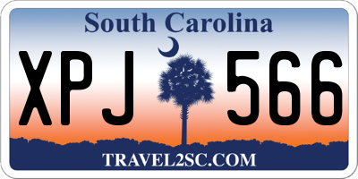 SC license plate XPJ566