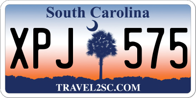 SC license plate XPJ575