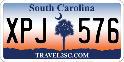SC license plate XPJ576