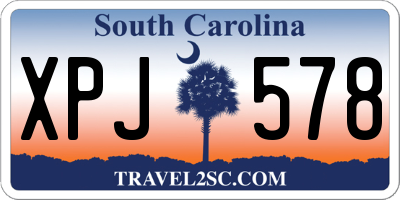 SC license plate XPJ578
