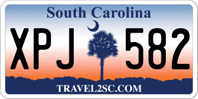 SC license plate XPJ582