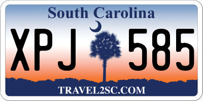 SC license plate XPJ585
