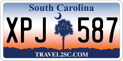 SC license plate XPJ587