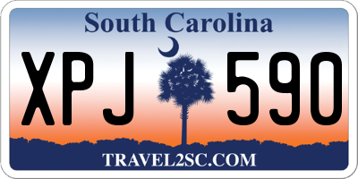 SC license plate XPJ590