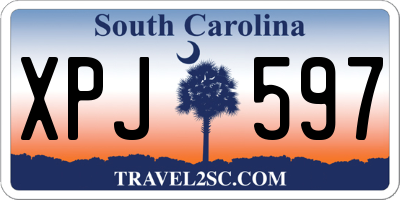 SC license plate XPJ597