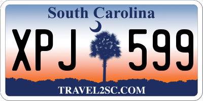 SC license plate XPJ599