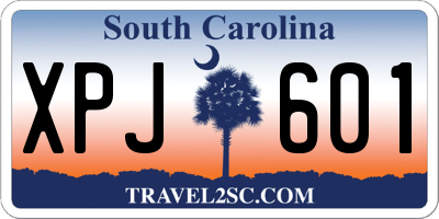 SC license plate XPJ601