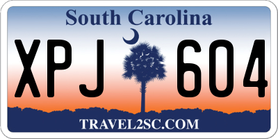 SC license plate XPJ604