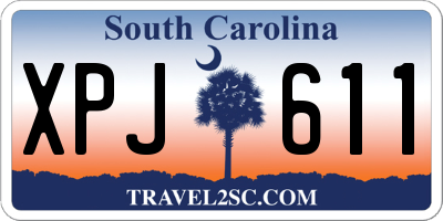 SC license plate XPJ611