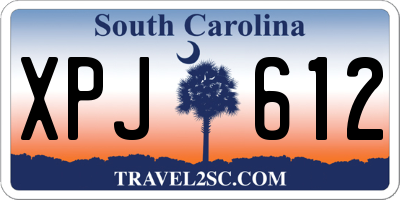 SC license plate XPJ612