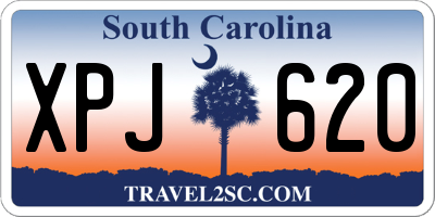 SC license plate XPJ620