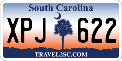 SC license plate XPJ622