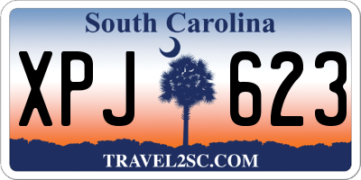 SC license plate XPJ623