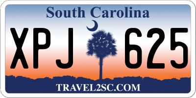 SC license plate XPJ625
